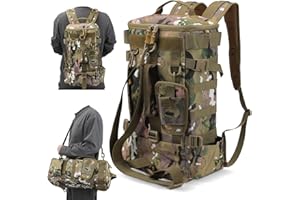 Aceshop Fishing Tackle Backpack Storage Bag, 20L Large Capacity Fishing Backpack Sturdy Sling Fish backpack Military Tactical bag Multi-Purpose Camouflage Fish Bag for Hiking Hunting Camping