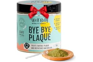 WOLF BELLY NATURAL PET GOODNESS Wolf Belly- Poudre Dentaire Chien & Chat 100% Naturelle (180g) Anti-Tartre & Mauvaise Haleine | Prébiotiques & Algues | Alternative au Dentifrice | Formule Vétérinaire – Fabriqué en Europe