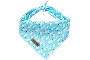 Lionet Paws Easter Dog Bandana for Small Medium Large Dogs,Blue Dog Kerchief Red Green Dog Triangle Bibs Scarf for Girl Boy Gift