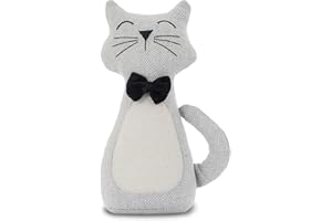 mojoliving Türstopper Tier Deko Katze "Mia" | Türsack mit 30 cm Höhe | Als Türstopper Sack oder Katzen Deko | Schwer und Stabil für Tür Fenster oder als Zugluftstopper Buchstütze