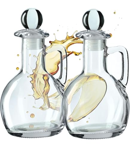 MGE - Set Di 2 Oliera Classica In Vetro - Olio Dispenser - | FindTheDeal