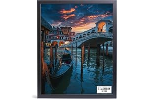 Stallmann Design bildram 80 x 100 cm svart trä med akrylglas rambredd 20 mm affischram utbytbar ram
