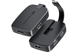 Cable Matters 4K przy 240 Hz Hub USB C DisplayPort 1.4 z ładowaniem 100 W, obsługa 8K przy 60 Hz, HDR (składany hub USB C do DisplayPort) kompatybilny z Thunderbolt 4, MacBook Pro, XPS, iPad Pro,