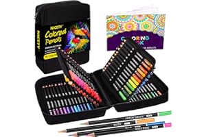‎NICETY NICETY 76 Buntstifte für Erwachsene - Bleistifte Set Perfektes für Künstler Anfänger zum Zeichnen Malen, Farbstifte, Skizzieren, Professionell Zeichenstifte Art holzstifte