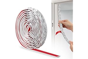 JUNART Bande Décorative en PVC, 300cm×2cm, Bordure de Papier Peint 3D, Frise Murale Adhesive, Convient our les Linteaux, les Plinthes, les Armoires, les Revêtements Muraux (Argent)