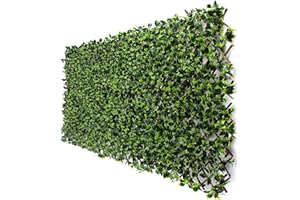 BPIL 1x2m Artificial Laurel Leaf Expanding Fence To Screen Areas of your Garden UV Protected
