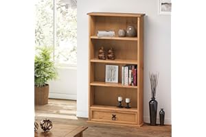 Mercers Furniture Corona 1 Drawer DVD Rack Shelving Storage Unit Light Fiesta Wax