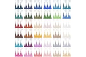 SAMULEE Omsscun 180 Pcs Bookmark Tassels, 36 Colors Tassels for Crafts, Mini Colorful Silky Tassel for DIY Jewelry Earrings Keychains Bookmarks Dress Bags