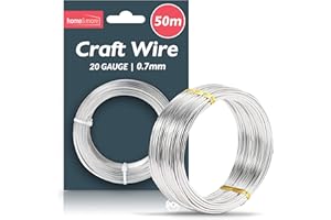 SOL 50m Silver Craft Wire - Flexible Aluminium Wire for Sculpting, Bonsai, Jewellery Making, and Models - Rust-Free, Easy to Cut, Durable 0.7mm Armature Wire for Crafts, DIY, and Artistic Projects