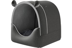 EUGAD 2-in-1 Grands Niche pour Chien Chat Intérieur, Maison pour Chiens Intérieur avec Coussin, Niche Chat Maison Résistante à l'hiver Imperméable pour Animaux Errants 60x55x60cm