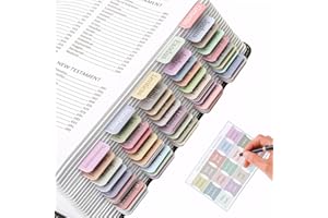 KDJXZ 75 Pcs Bible Tabs for Women, Large Print Laminated Bible Stickers, Bible Journaling Supplies, Bible Study Accessories