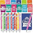 Faccito 12 Sets Employee Appreciation Gifts Bulk Pocket Inspirational Notebooks Staff Motivational Pens Small Motivational Notepads Thank You Ballpoint Pen for Coworker Teacher Volunteer Nurse