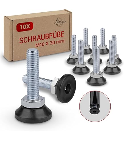 Piedino Snodato M8 Piedino Snodato Regolabile M8x40mm Per Barra - Foto 11