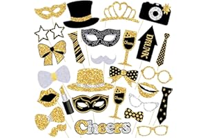 SGIZOKU 30 Stück Fotobox Requisiten Deko für Karneval,Geburtstag,Hochzeit, Weihnachtsparty als Photo Booth Props,Fotobox Accessoires,Foto Booth Requisiten,Photo Booth Props