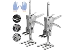 KOLVOII Labor Saving Arm Jack, 2 Pack Hand Lifting Jack Tool Stainless Steel Height Adjustable Easy to Use Furniture Jack Lifter with Controlled Lowering Device