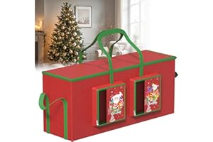 BrightArk 210cm Sac de Rangement pour Sapin de Noëlpour Arbres de Noël Démontés Artificiels Jusqu'à 210cm, en Toile Oxford 600D Imperméable, avec Fermeture à Glissière et Poignées de Transport