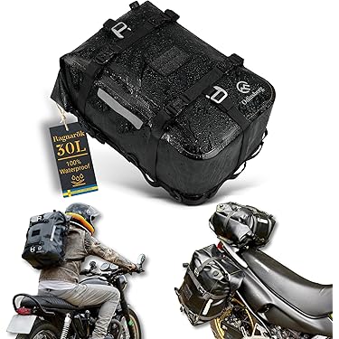 Zadeltas voor motorfiets, canvas, waterdicht, gereedschapstas voor
