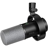 FIFINE Dynamic Microphone, XLR/USB Podcast Recording PC Microphone for Vocal Voice-Over Streaming, Studio Metal Mic with Mute