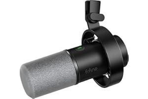 FIFINE Dynamic Microphone, XLR/USB Podcast Recording PC Microphone for Vocal Voice-Over Streaming, Studio Metal Mic with Mute, Headphone Jack, Monitoring Volume Control, Windscreen-Amplitank K688