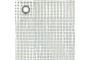 TENAX COVER ALL 3,00x4 m Telo Occhiellato Retinato Trasparente-Bianco 150 g/m², Telo Copritutto per Legna, Mobili da Giardino, Auto, Piscine, Telone Impermeabile Antistrappo con Occhielli