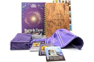 Witchy Cauldron Español Juego de Aprendizaje de Tarot para Principiantes: Cartas de Tarot para Principiantes, Soporte de Tarot Satinado y Diario de Tarot Español (Lavanda)