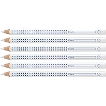 Matite Colorate Jumbo Grip Faber-Castell - Mina Spessa 4mm, Impugnatura Triangolare Morbida