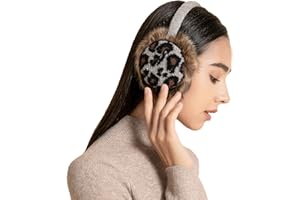 ZLYC Women Fashion Print Faux Fur Ear Warmers Winter Outdoor Earmuffs