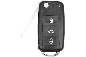 ASOOLL Fits for 3 Buttons Keyless Entry Remote Control Replacement Key Fob VolksWagen Up/Beetle/Caddy/Touran/Eos/Golf/Polo/Scirocco 5K0837202AD