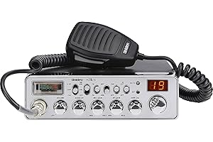 Uniden PC78LTX 40-Channel Trucker's CB Radio with Integrated SWR Meter, PA Function, Hi Cut, Mic/RF Gain, and Instant Channel 9,Silver