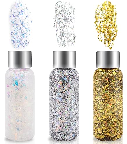 MKNZOME Glitter Spray Corpo Impermeabile Brillantini Vestiti Make - Foto 3