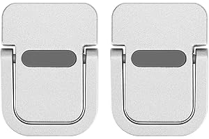 Bidponds Lot de 2 supports invisibles pour ordinateur portable, mini pieds en aluminium, auto-adhésifs, pliables pour ordinateur portable, support de clavier d'ordinateur, convient pour ordinateur