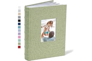 Vienrose Photo Albums 6x4 300 Pockets Linen Frame Cover with Memo Areas Photobook Large Capacity Pictures Book for Wedding Family Baby Vacation