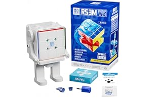LINGSI_SILING MOYU RS3M V5 Cubo magnético de velocidad de 3 x 3 x 3, sin calcomanías, núcleo de bola profesional, robot Maglev Magic Cube UV, rompecabezas 3D, juguete mágico para niños y adultos (Maglev Ball Core