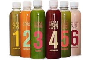 KALE&ME Kale and Me Cure de jus classique de 5 jours avec 30 bouteilles de 320 ml sans additifs, cure de jus de 5 jours, 6 saveurs de la production régionale, cure de jus comme cure de jeûne