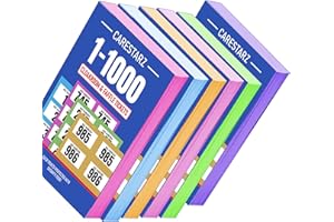 CARESTARZ Raffle tickets books 1-1000 - 6 x Books of cloakroom tickets - Lucky Draw, Tombola Draw, Prize Draw and Charity Events