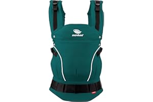 manduca First - Marsupio regolabile e versatile per neonati e bambini (3,5-20 kg) - Marsupio per bambini con trasporto anteriore, laterale e posteriore,Teal