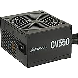 Corsair CV550, Serie CV, 80 PLUS Bronze Certificato, Alimentatore non modulare da 550 Watt - Nero