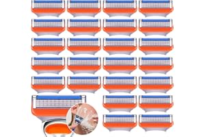 SHANHAIKX Fusion 5 Rasierklingen,24 Stück Fusion 5 klingen Ersatzklingen,für Fusion 5 Rasierer,Rasierklingen,Nassrasierer Herren mit 5-Fach Klinge,Fusion 5 klingen vorteilspacks