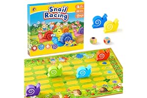 Litet snigelspel, klassiskt brädspel familjespel för 2–6 barn, Montessori brädspel från 3–7 år, pojkar och flickor från 2 3 4