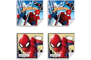Theonoi Set di asciugamani magici per bambini, asciugamano magico, ideale come bomboniera, compleanno per bambini (4 x Spiderman)