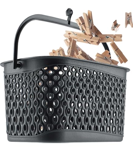 Panier à Pinces à Linge Plast Team Springfield Avec 24 Piquets - Noir
