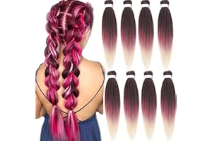 LDMY Pre-stretched Braiding Hair-8pcs/pack 26Inch Ombre Braiding Hair Synthetic Kanekalon