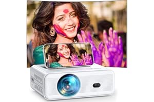 18000 Lumens Proiettore, Full HD 1080P Mini Proiettore Portatile, AMEELA Videoproiettore, 2.4/5G WiFi Bluetooth compatibile con chiavetta TV/USB/laptop/HDMI/iOS/Smartphone