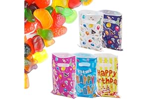 LABUYI 30Pcs Gift Bags,Party Bags,Party Bags For Kids Party,Gift Bags For Kids,Birthday Goodie Candy Bags,Bags For Kids Goodie Candy Birthday Party Cookies Gift,5 Styles(13×19cm)