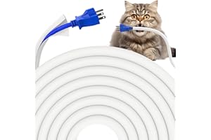 REFLYING 3 Metri-8mm Guaina per Cavi Autoavvolgente, Nascondere 1 filo, Cani Gatti Cavi di Protezione, Impedisci Agli Animali Domestici di Masticare i Cavi, Guaina per Cavi Espandibile, Bianco