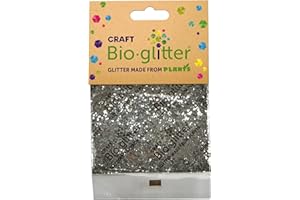 RAINBOW ECO PLAY Craft Biodegradable Glitter, 20g, Christmas Decorations, Reindeer Food, Chunky Glitter, Arts and Crafts for Kids, Card Making, Candle Making, Eco-Friendly - Silver