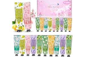 SPOYLETTO Set da 21 confezioni di crema per le mani, set regalo di mini creme per le mani da donna, crema idratante per mani secche e screpolate e piedi per l'inverno, set regalo di crema per il corpo per la