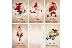 Edition Colibri Set di 15 divertenti cartoline di Natale con Babbo Natale, 5 motivi x 3 = 15 cartoline di auguri in formato A 6 (14,8 x 10,5 cm), in stile retrò/vintage (11051-55)