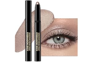 ‎ERINDE Erinde Champagne Glitzer Lidschatten Stift, Glitter Sekt Eyeshadow Stick Wasserfest & Langanhaltend, Creme Shimmer Crayon Eyeliner, Metallic Shimmer Augen Makeup Pen #09 Champagne Shimmer