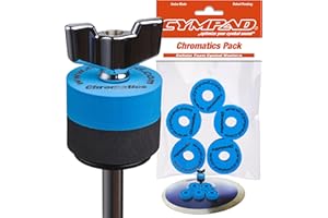 Cympad Azul Chromatics Foam Cymbal Pad Set - Arandelas de espuma con memoria de alta densidad para mejorar el sonido y la durabilidad, se adapta a todos los soportes de platillos - 40/15mm